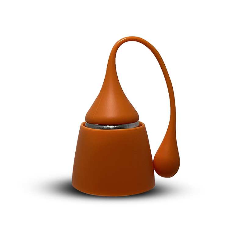 Infuseur à thé en silicone et acier inoxydable (Rouge)