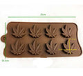 Moule silicone feuilles de cannabis (Brun)