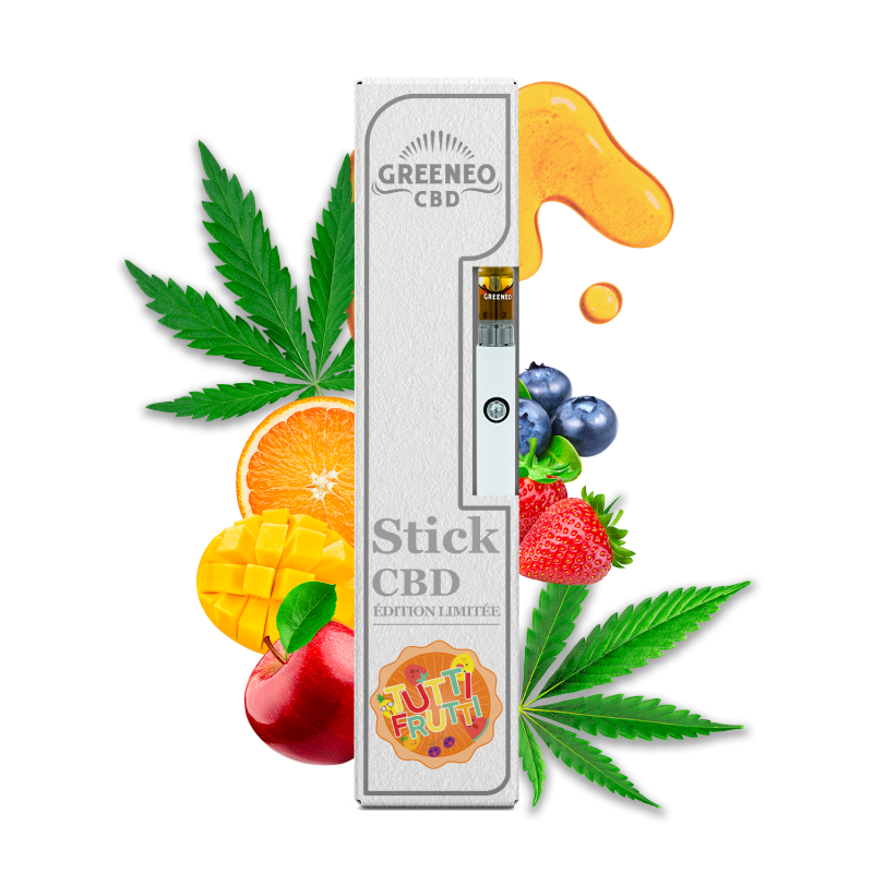 Vape pen CBD full spectrum 70%  | GREENEO sans nicotine (Fruits Rouges)