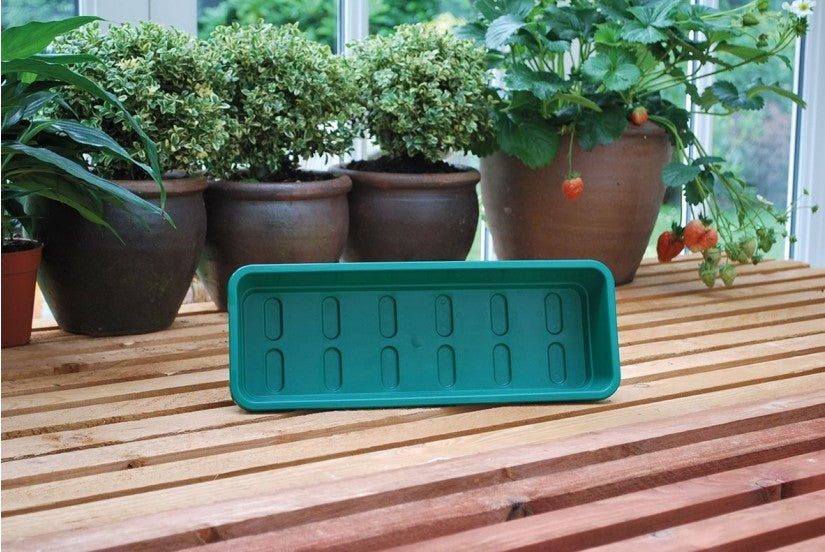 Plateau de jardin étroit vert sans trous