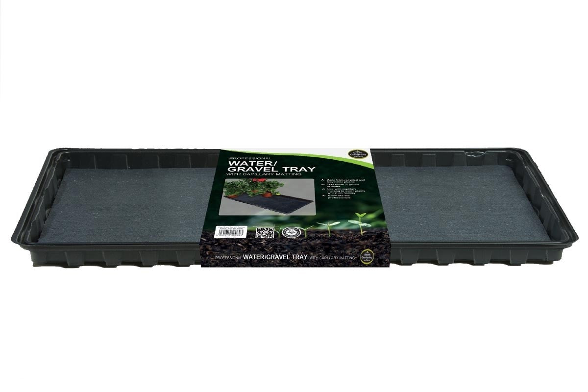 Plateau d'arrosage/gravier avec tapis capillaire