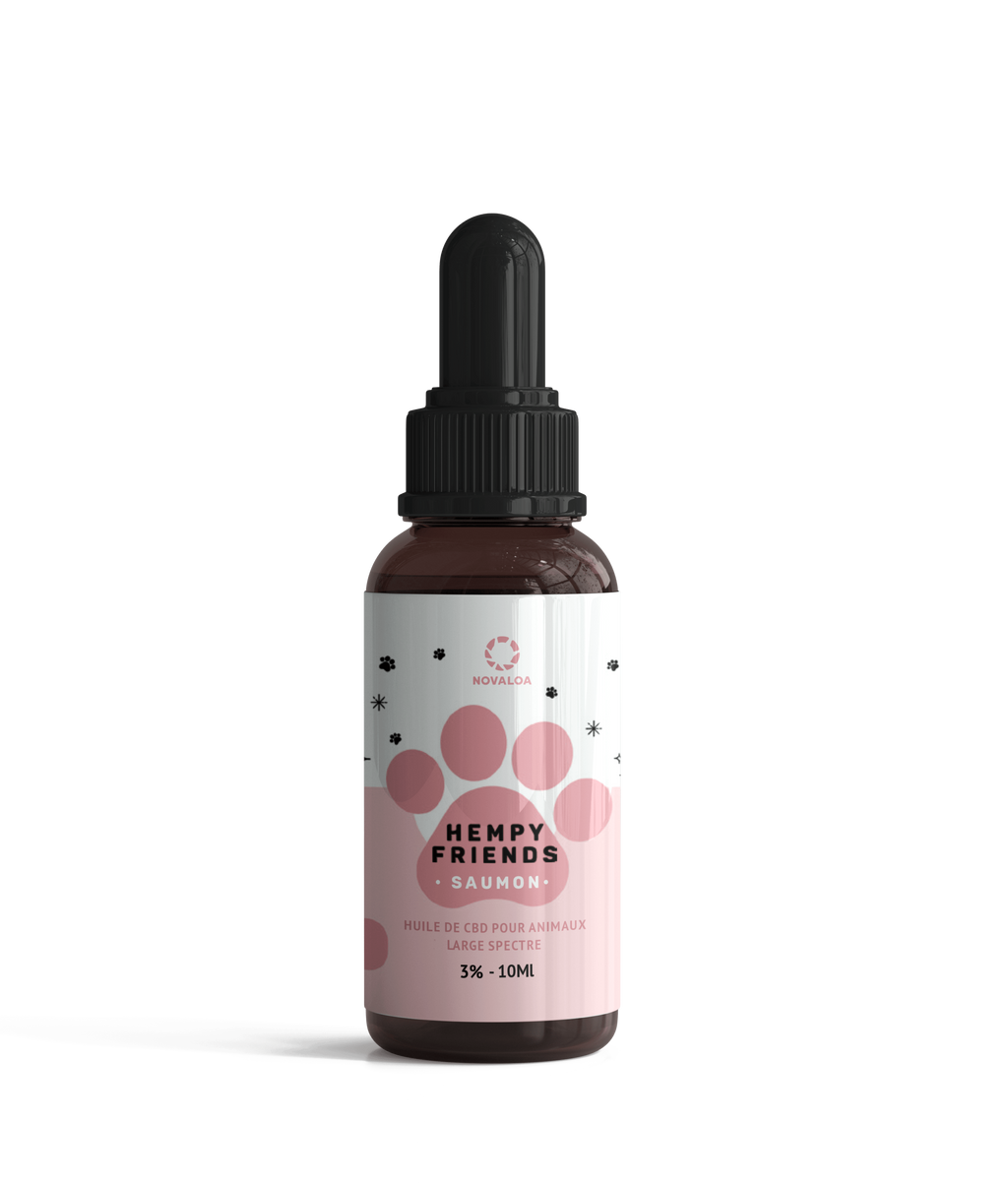 Huile CBD animaux 3% saumon | NOVALOA