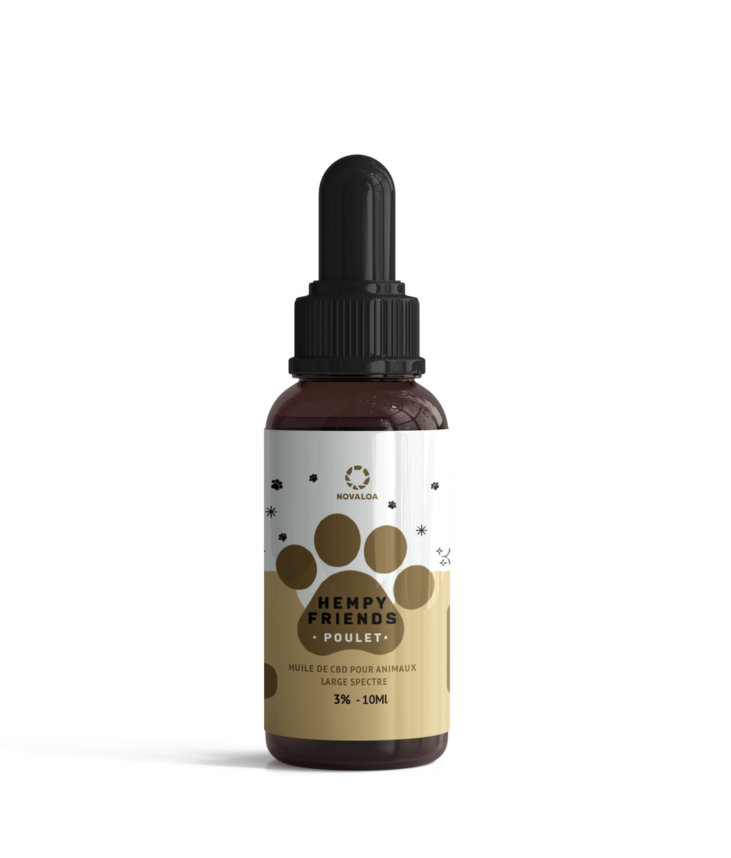 Huile CBD animaux 3% poulet | NOVALOA