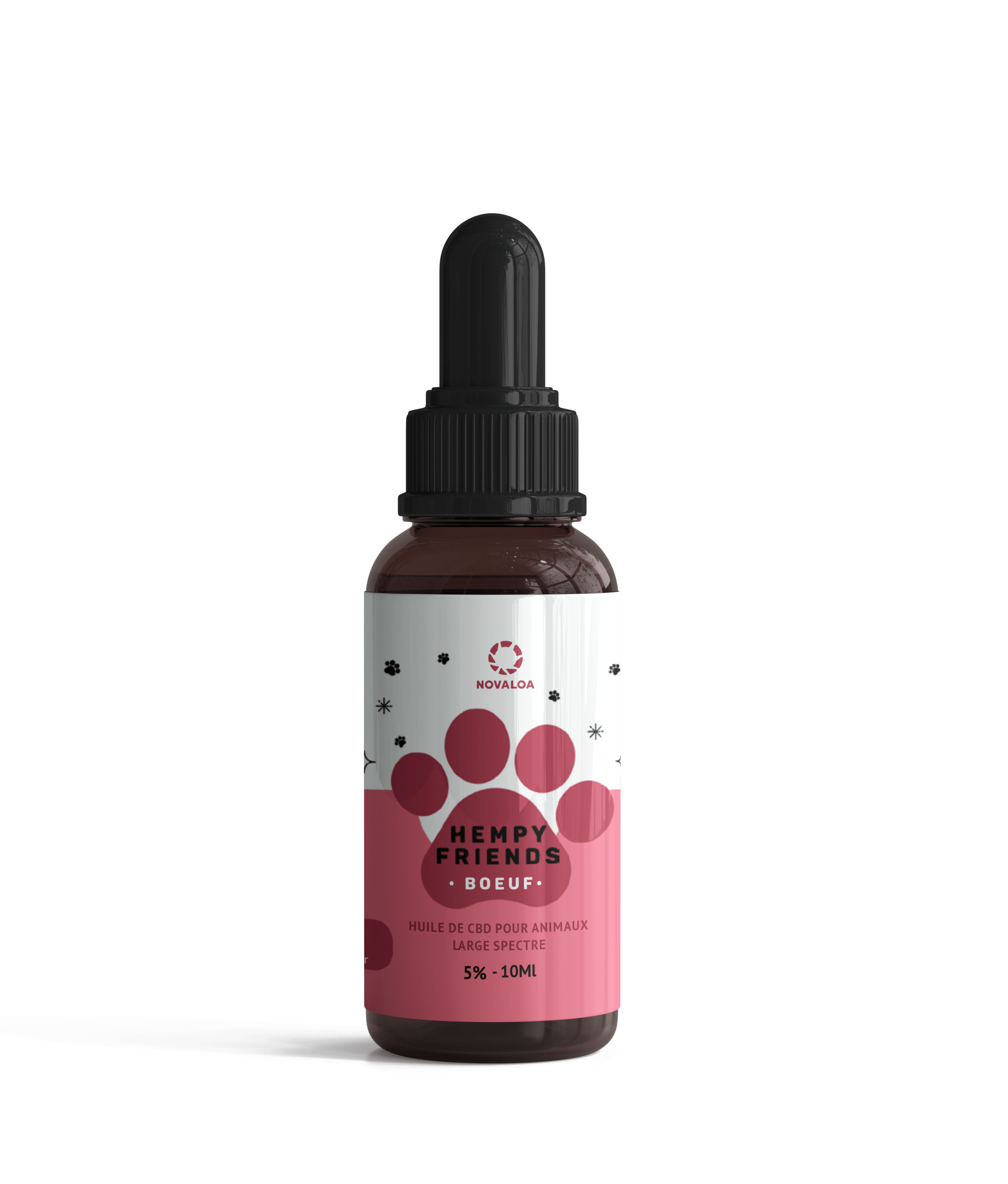 Huile CBD animaux 5% boeuf | NOVALOA