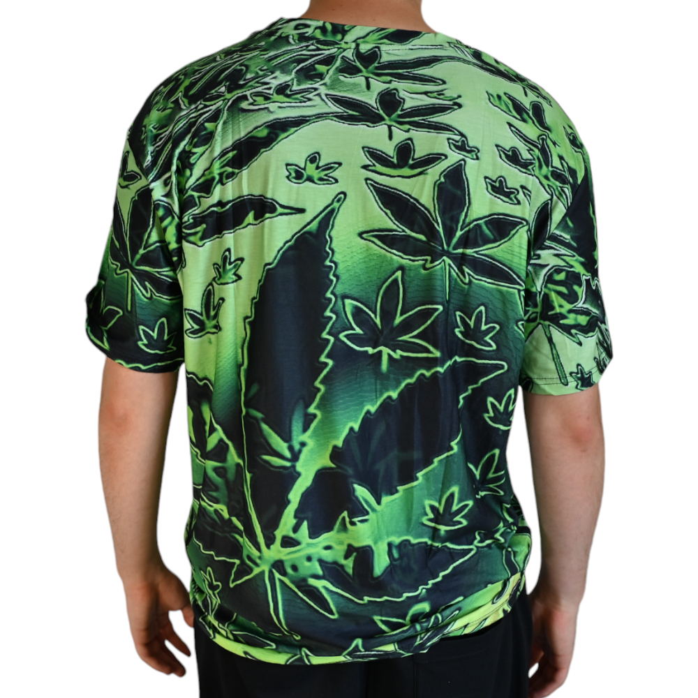 T-shirt Cannabis Psychédélique Vert (XL)