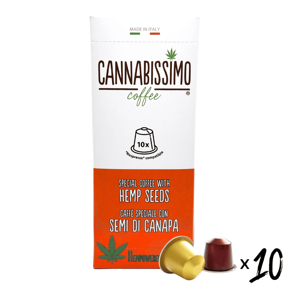 Café aux graines de chanvre Cannabissimo - 10 capsules