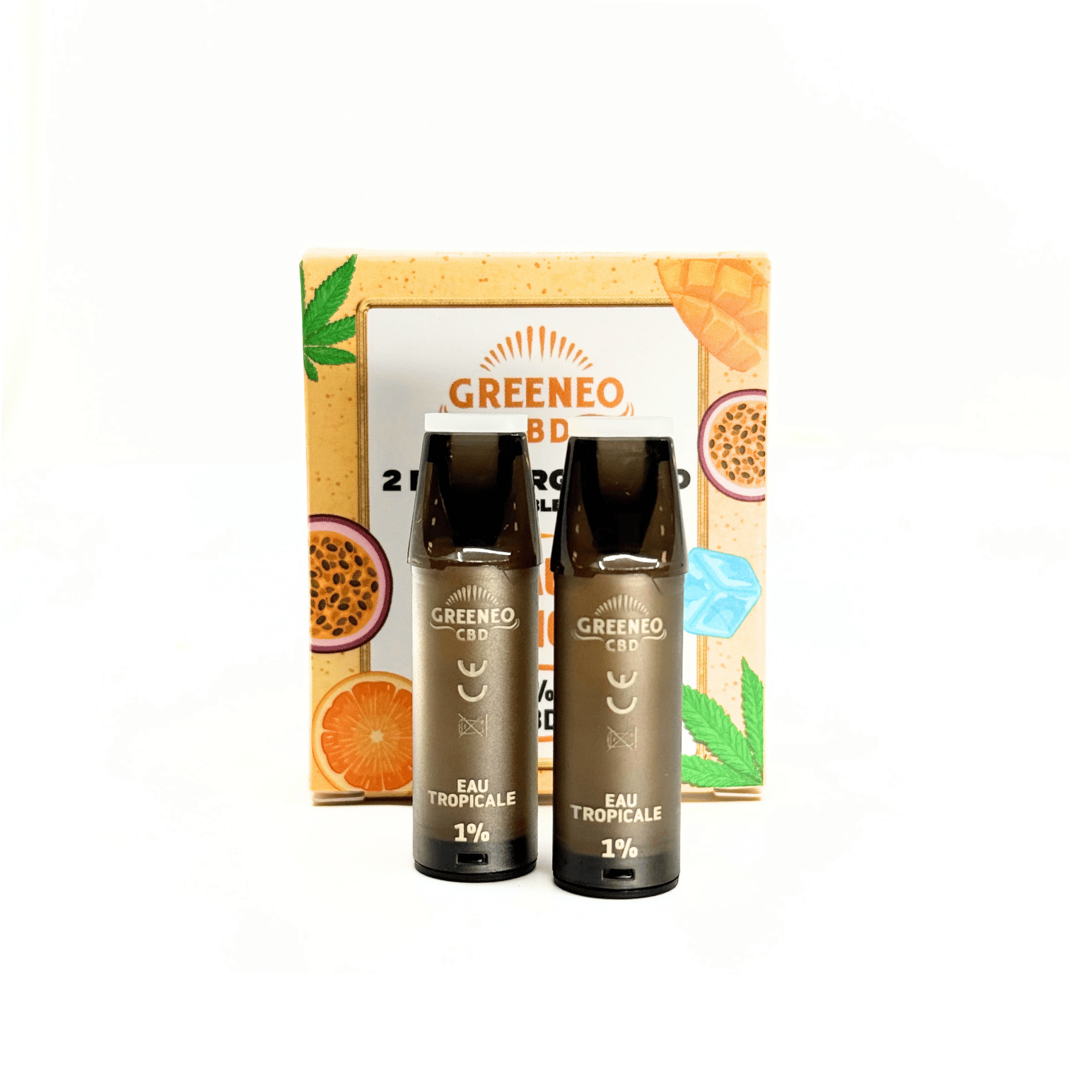 Cartouches CBD EAU TROPICALE - 2 pcs | GREENEO