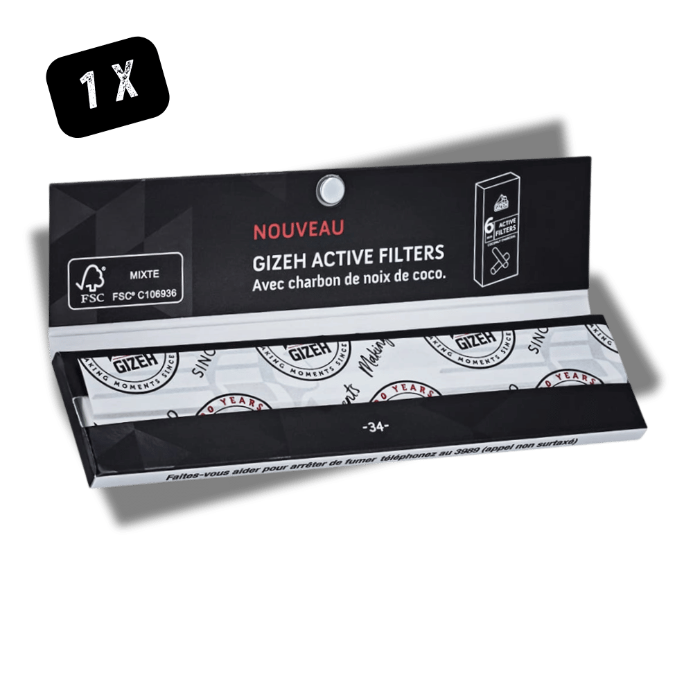 Feuille à Rouler Gizeh Slim Extra Fin King Size - Carnet 34 Feuilles