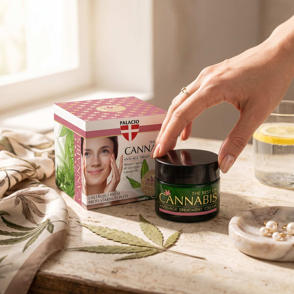 Crème Visage Anti-Âge au Cannabis - CBD & Chanvre, 50 ml Palacio