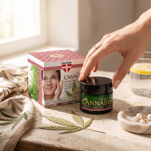 Crème Visage Anti-Âge au Cannabis - CBD & Chanvre, 50 ml Palacio