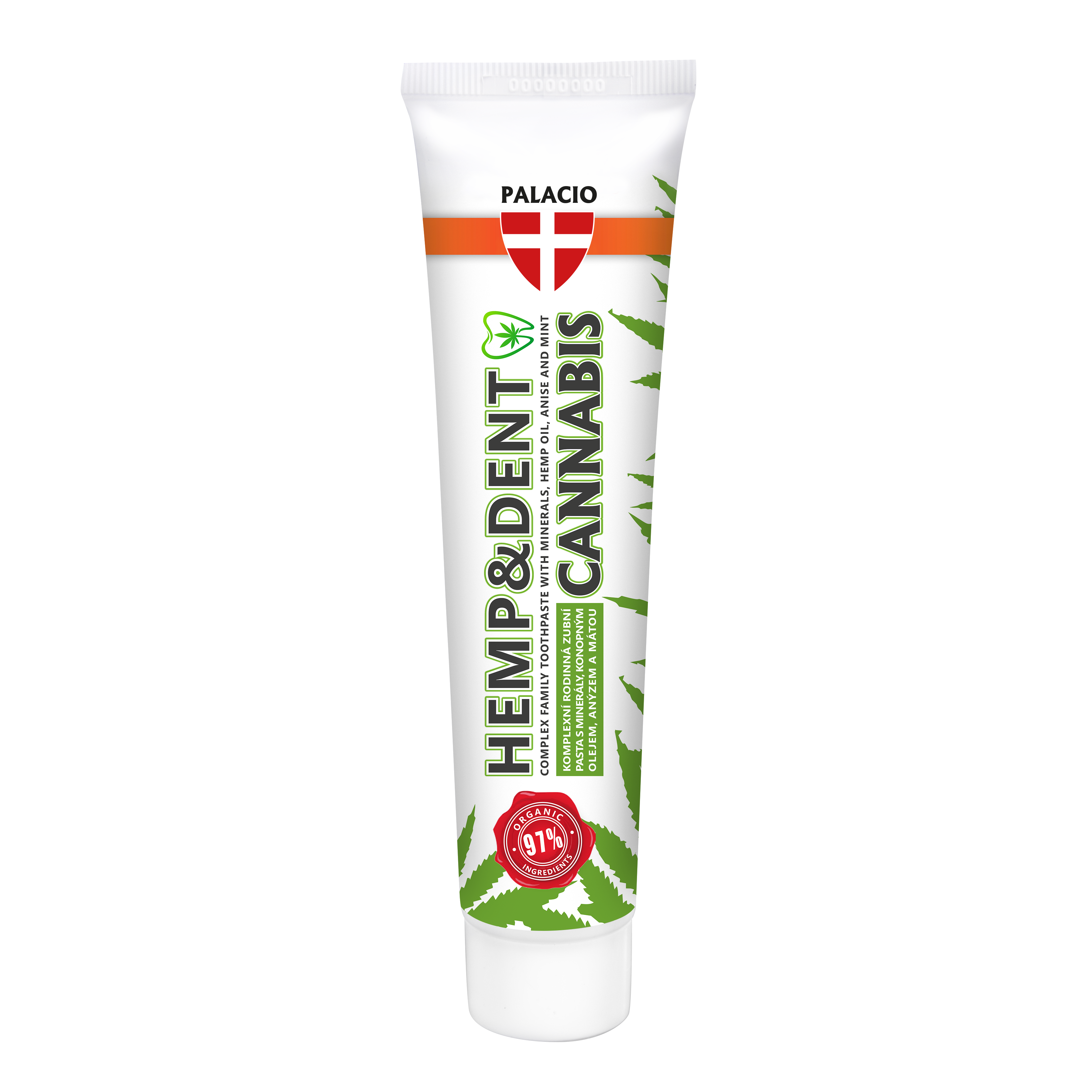 Dentifrice au chanvre HEMP & DENT - Soin doux, 75 g Palacio