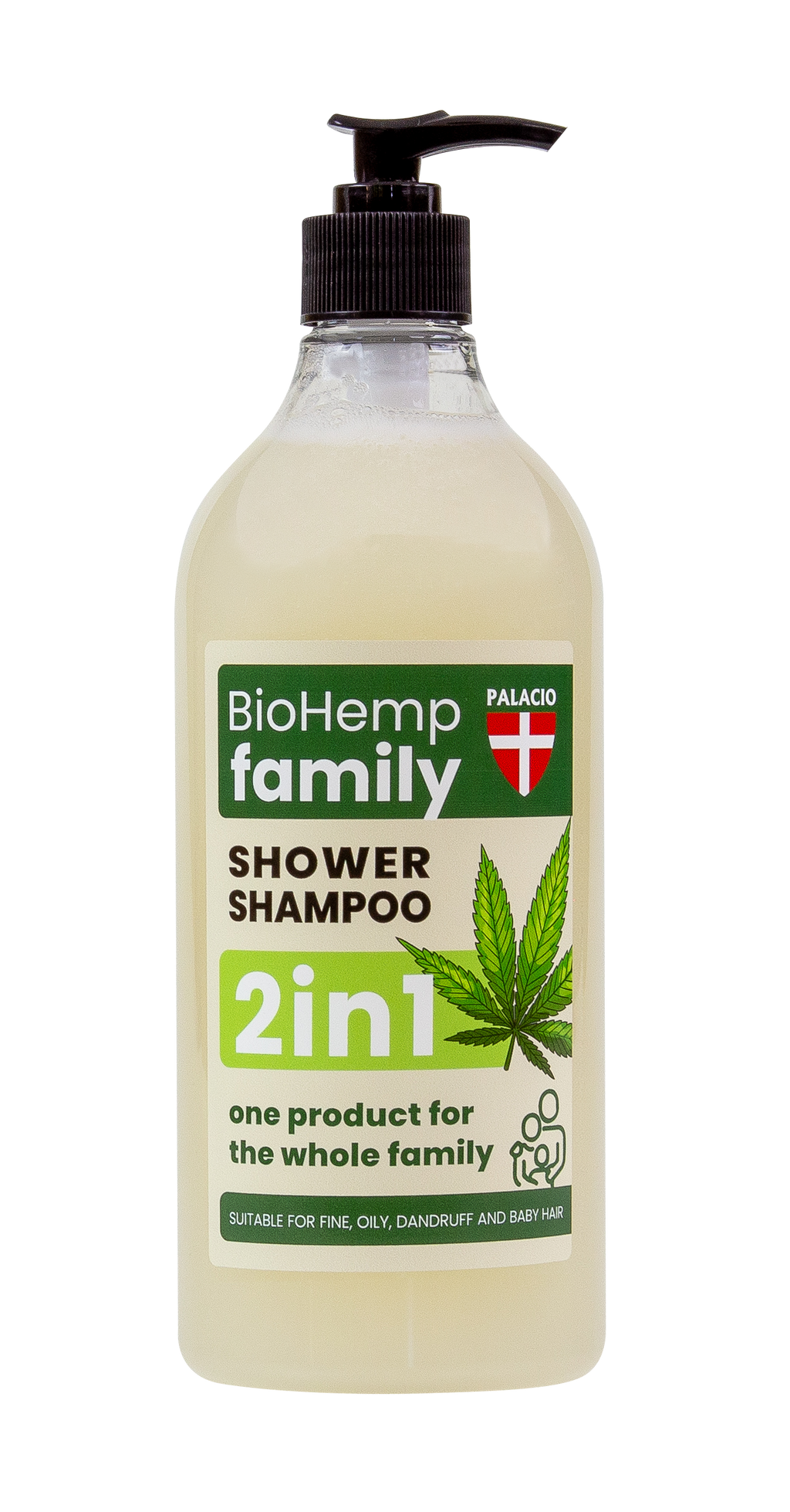 Shampoing-Douche 2en1 BioHemp à l'Huile de Chanvre - Famille Palacio