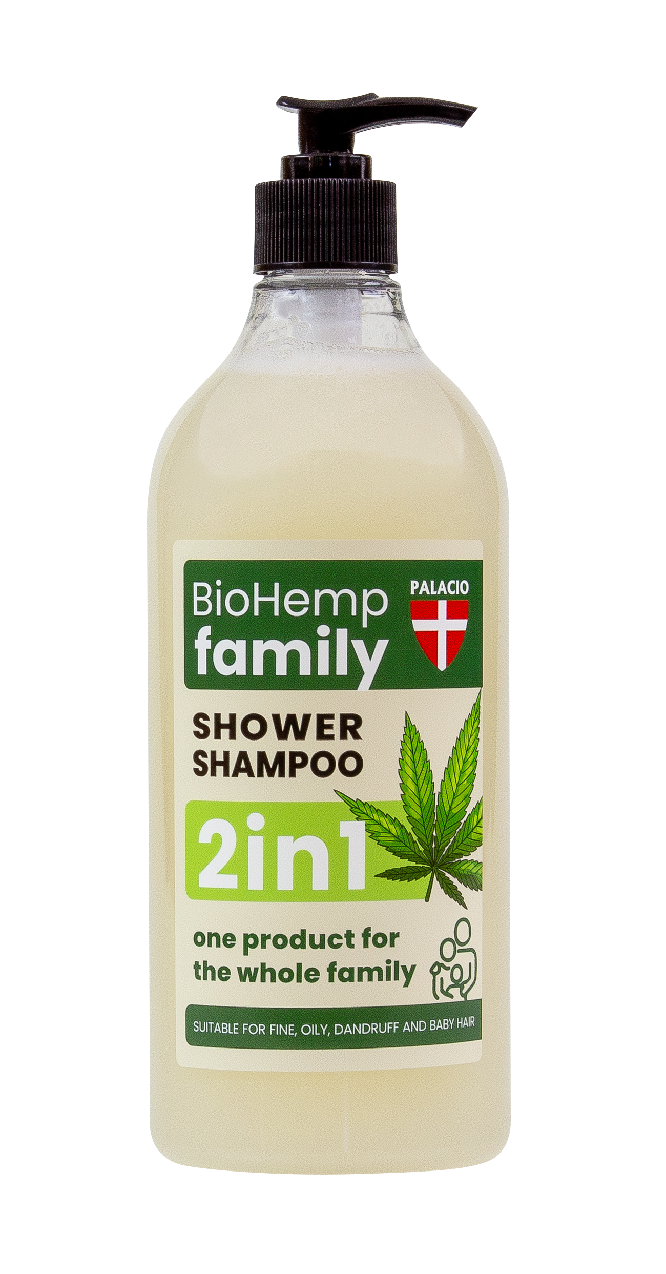 Shampoing-Douche 2en1 BioHemp à l'Huile de Chanvre - Famille Palacio