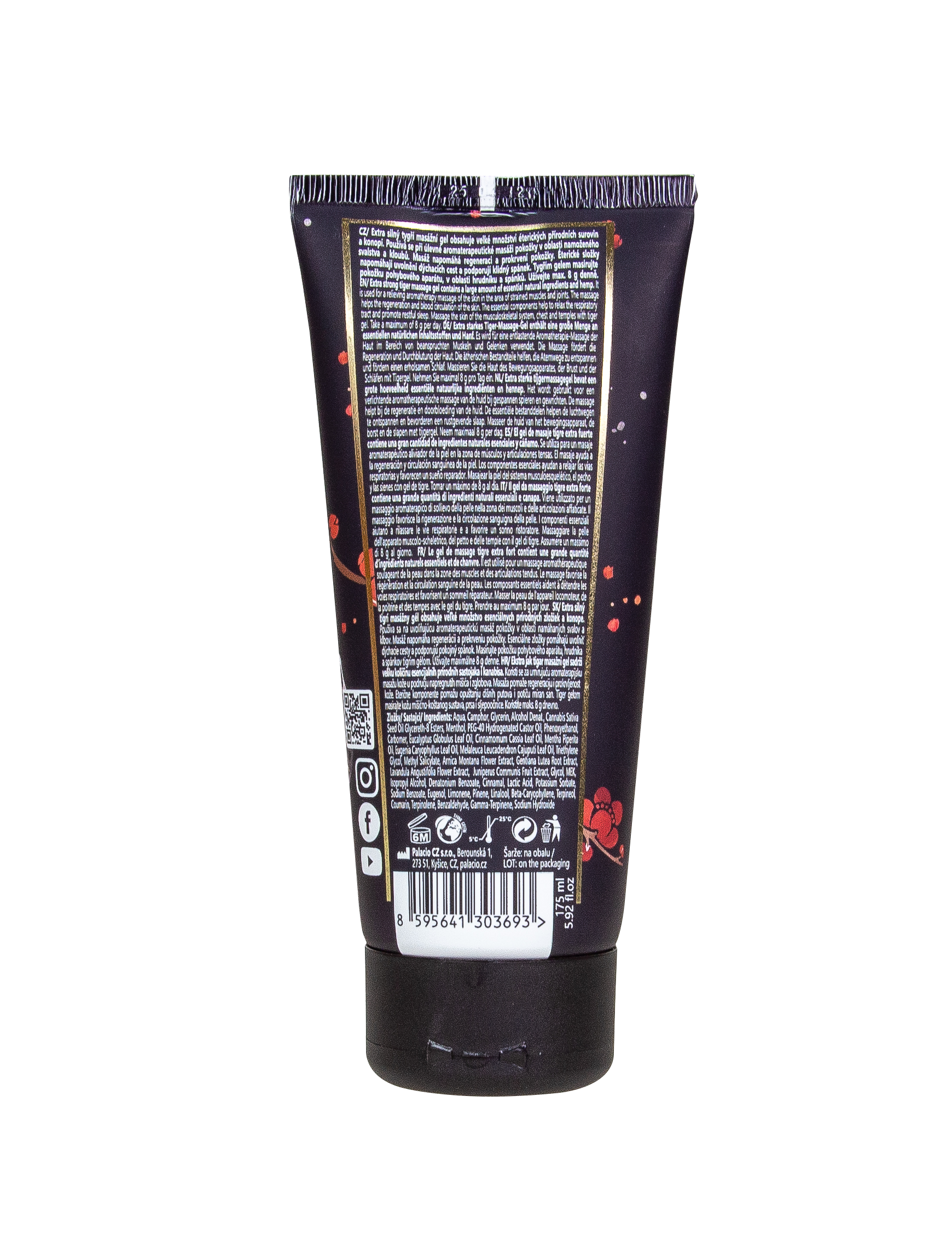 Tiger Forte – Gel de Massage au Chanvre Extra Fort, 175 ml Palacio