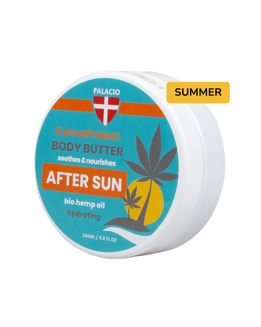 CannaProtect Beurre Corporel Après-Soleil au Chanvre, 200 ml Palacio