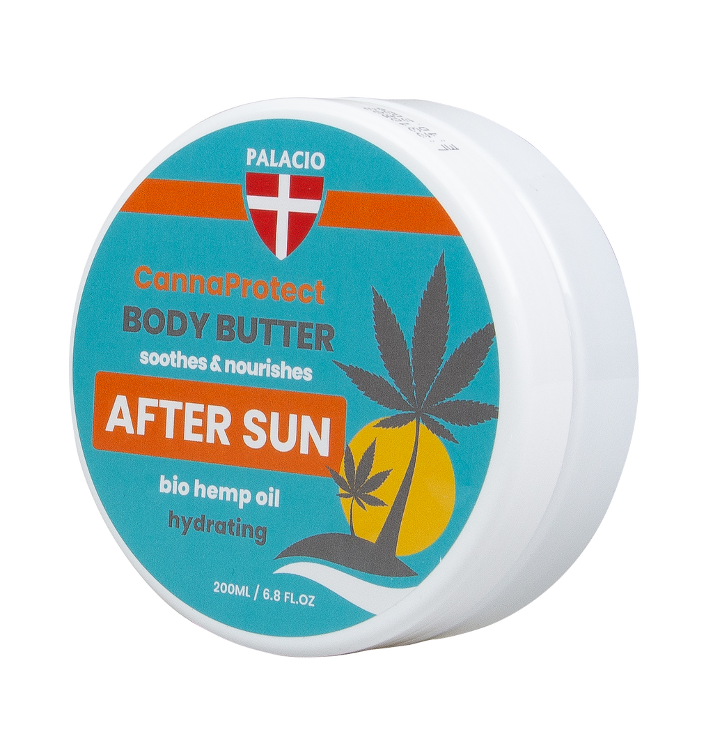 CannaProtect Beurre Corporel Après-Soleil au Chanvre, 200 ml Palacio