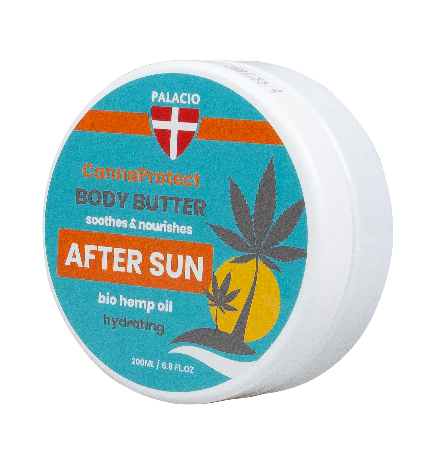 CannaProtect Beurre Corporel Après-Soleil au Chanvre, 200 ml Palacio