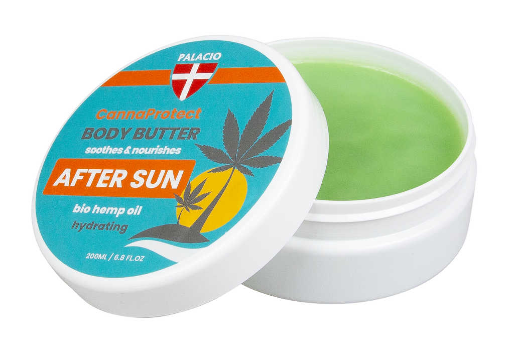 CannaProtect Beurre Corporel Après-Soleil au Chanvre, 200 ml Palacio