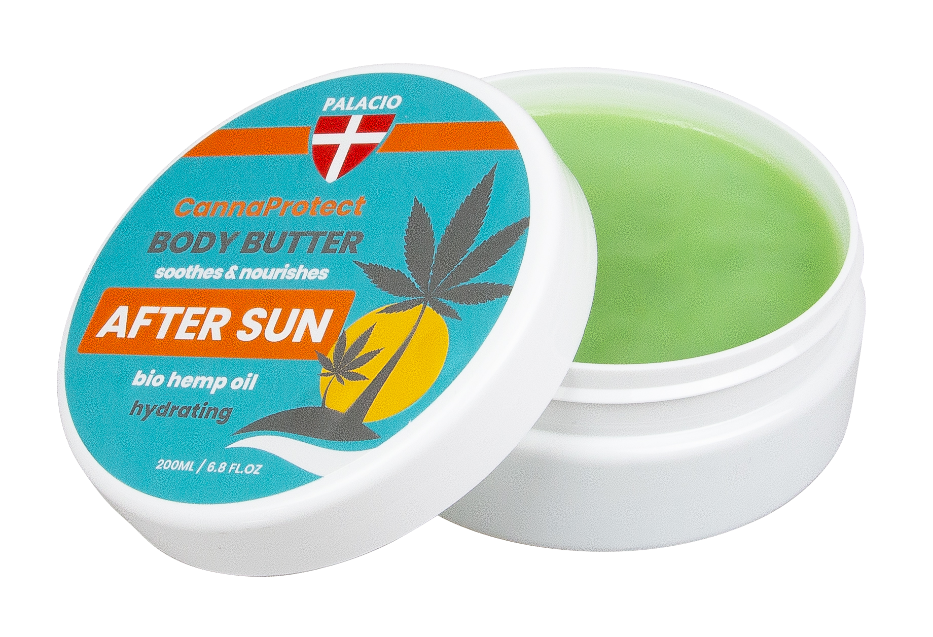 CannaProtect Beurre Corporel Après-Soleil au Chanvre, 200 ml Palacio