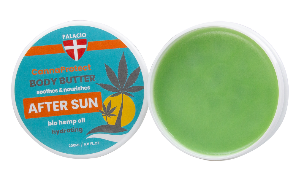 CannaProtect Beurre Corporel Après-Soleil au Chanvre, 200 ml Palacio