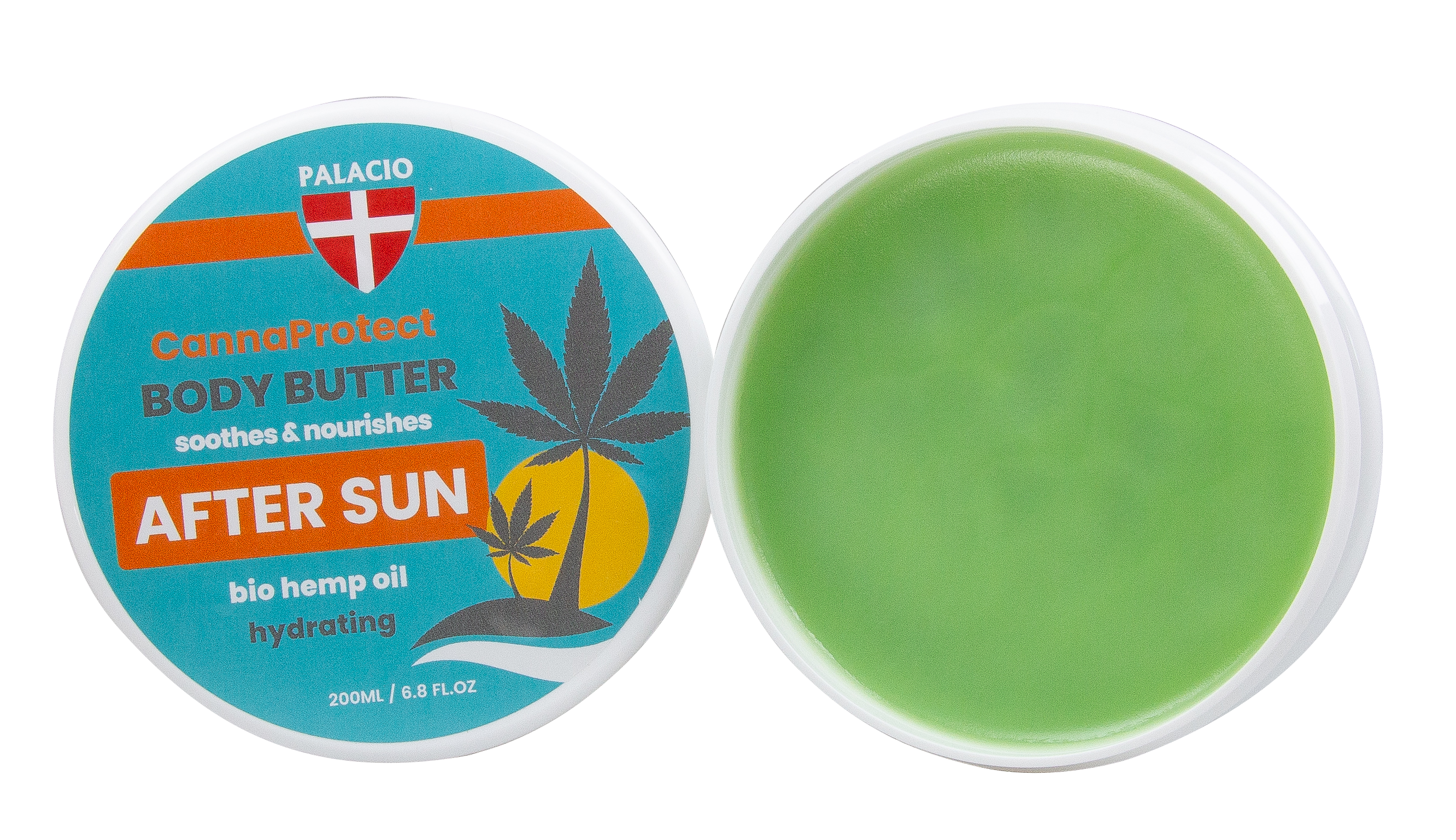 CannaProtect Beurre Corporel Après-Soleil au Chanvre, 200 ml Palacio