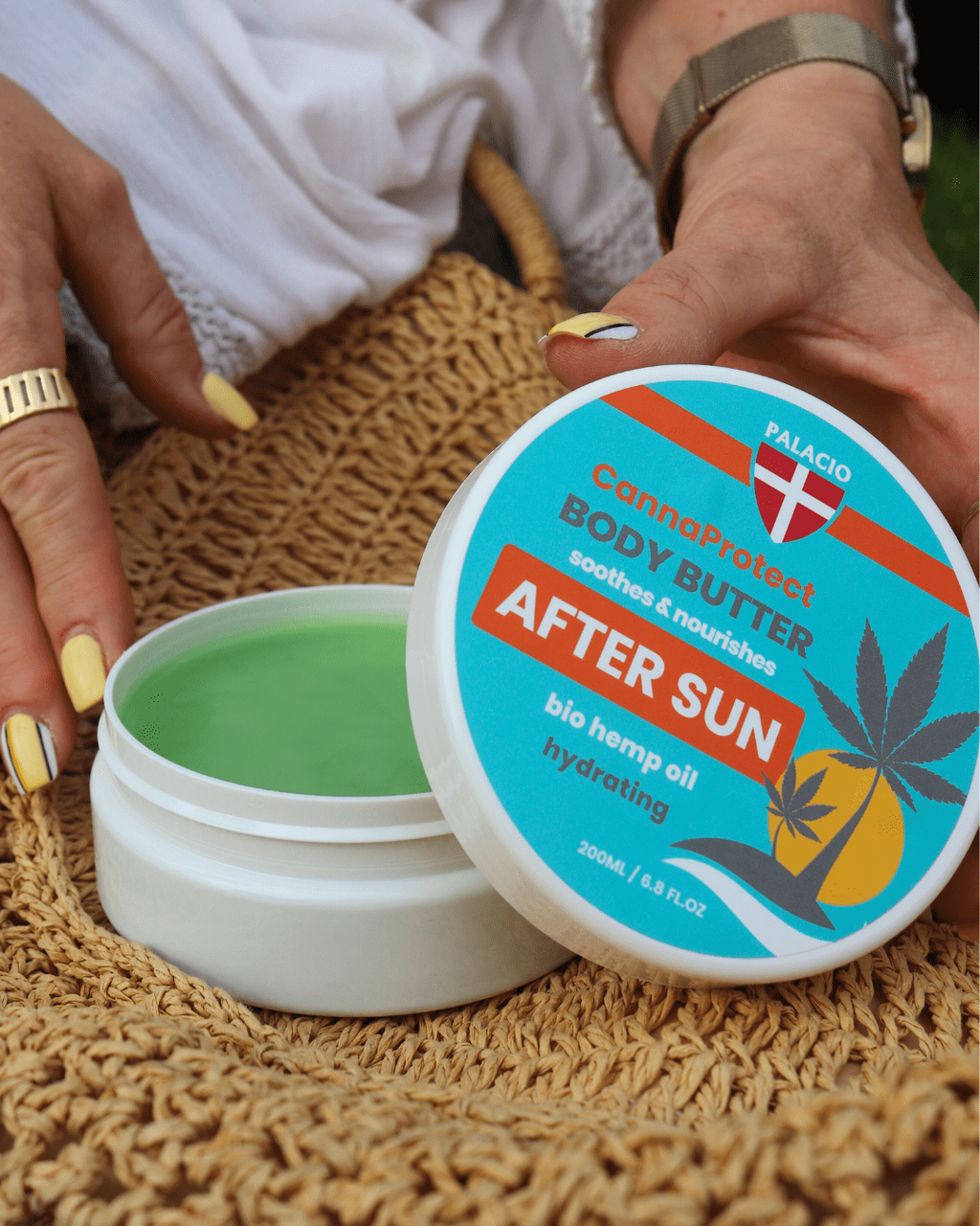 CannaProtect Beurre Corporel Après-Soleil au Chanvre, 200 ml Palacio