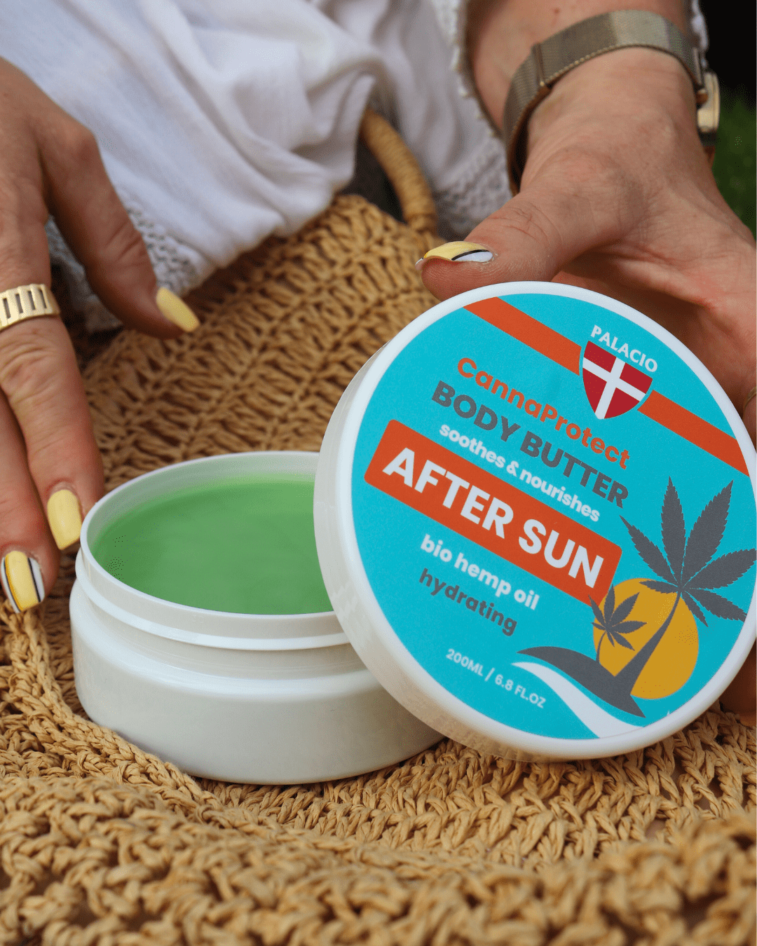 CannaProtect Beurre Corporel Après-Soleil au Chanvre, 200 ml Palacio