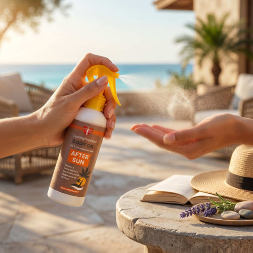CannaProtect – Huile Corps Après-Soleil au Chanvre, 150 ml Palacio