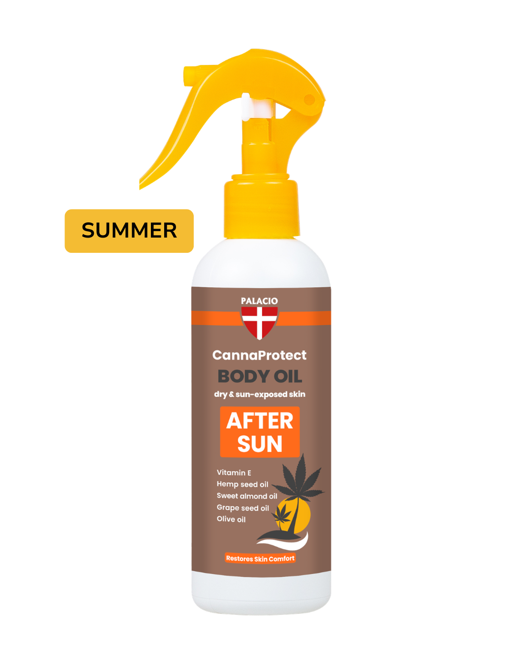 CannaProtect – Huile Corps Après-Soleil au Chanvre, 150 ml Palacio