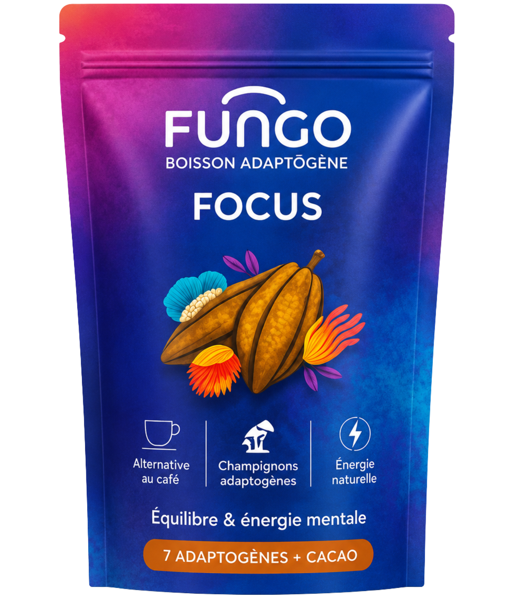 Boisson Adaptogène FOCUS 240g | FUNGO, NOVALOA