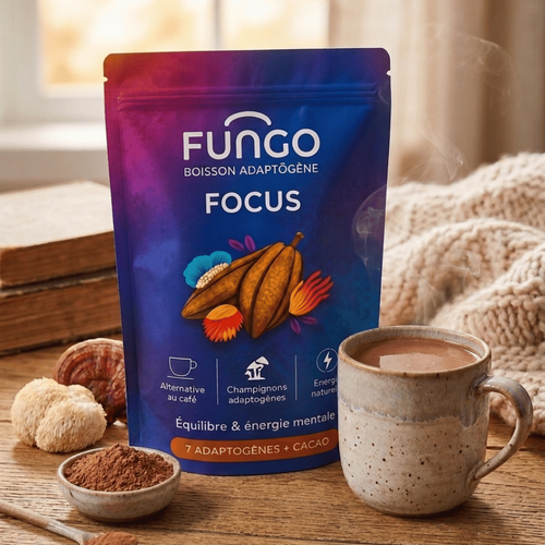 Boisson Adaptogène FOCUS 240g | FUNGO, NOVALOA