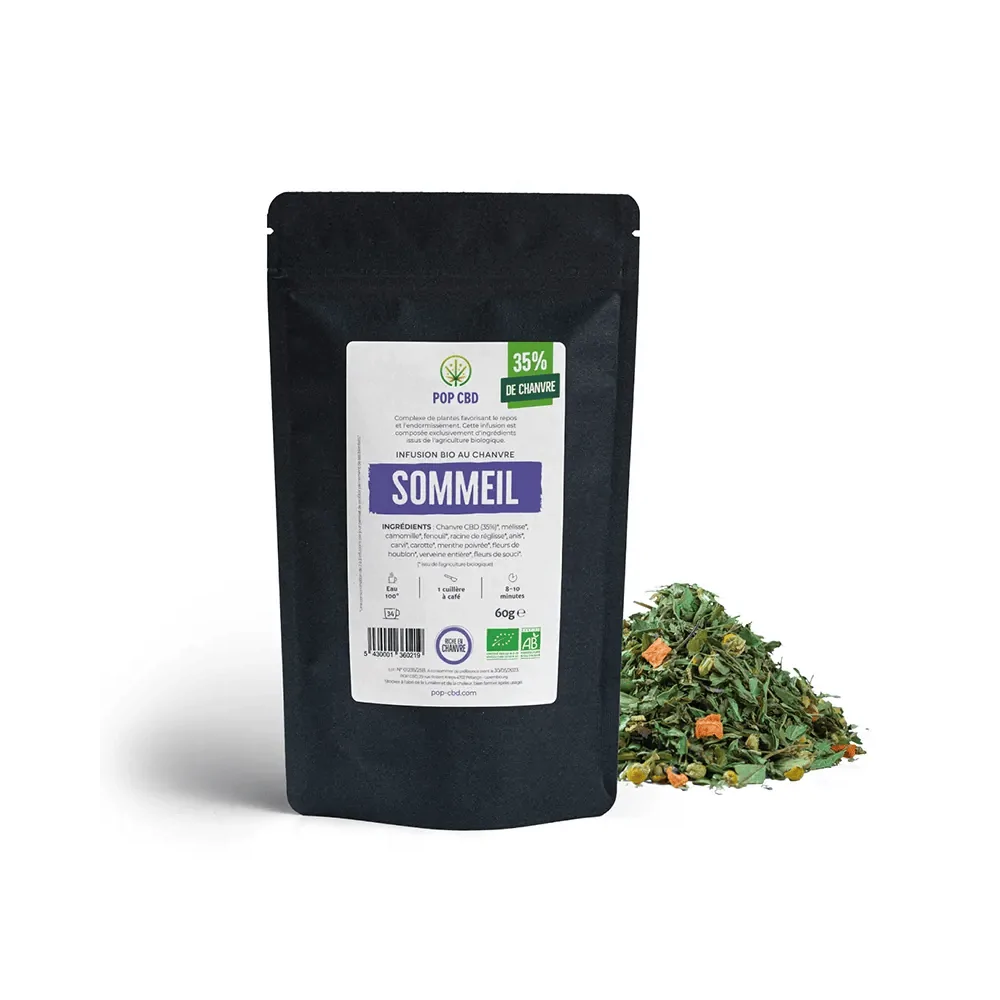 Tisane CBD bio sommeil - vrac | POP CBD